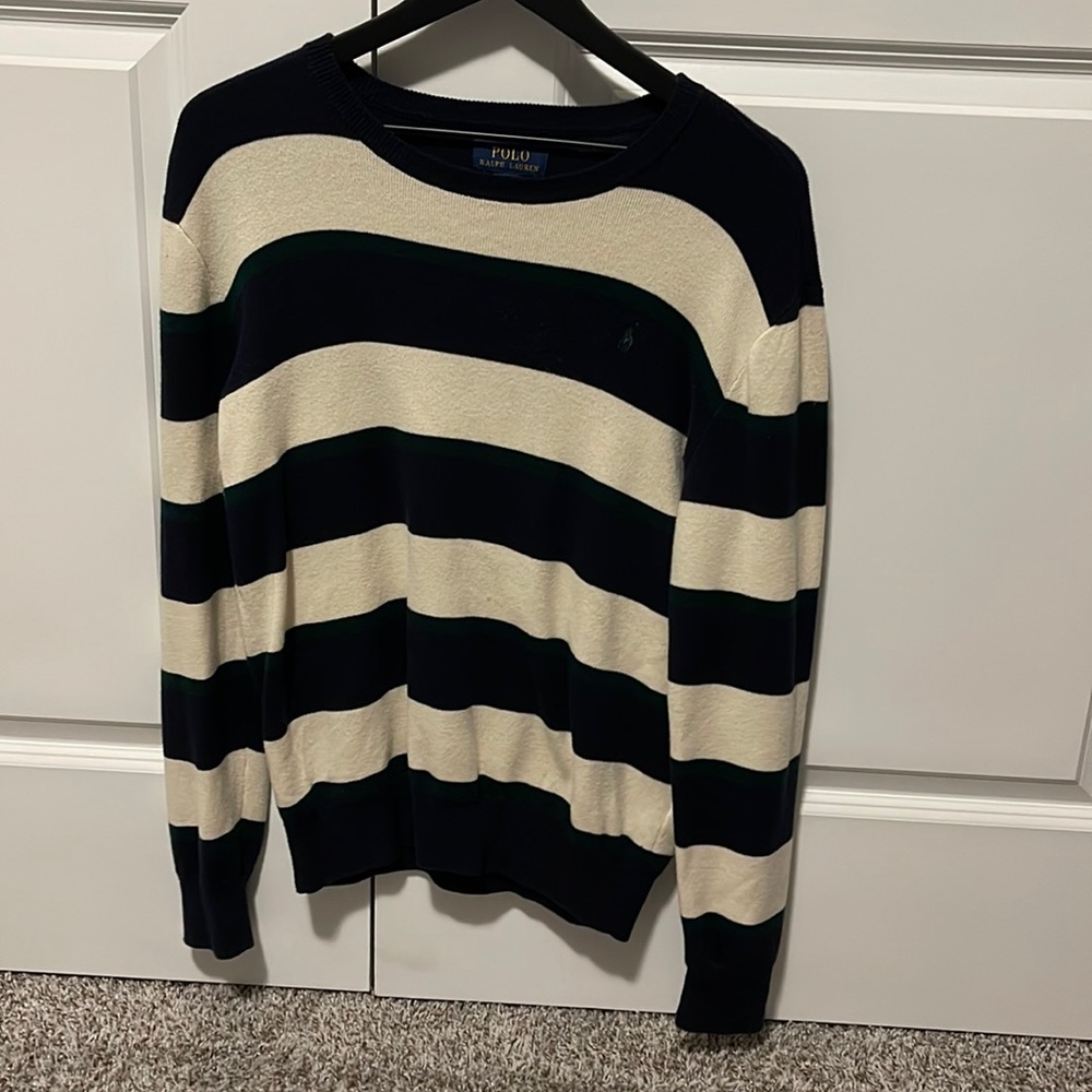 Polo Ralph Lauren Mens Hooped Sweater YXL